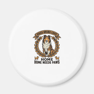Hunde-Liebe-Shirt Vintage-Gravur Lorbeer-Design_1 Magnet
