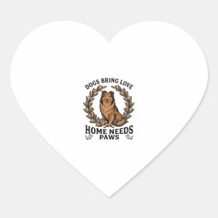 Hunde-Liebe-Shirt Vintage-Gravur Lorbeer-Design (2 Herz-Aufkleber
