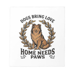 Hunde-Liebe-Shirt Vintage-Gravur Lorbeer-Design (2 Notizblock