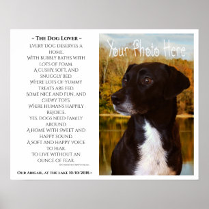 Hunde lieben Gedicht und das Foto Ihres Hundes Poster