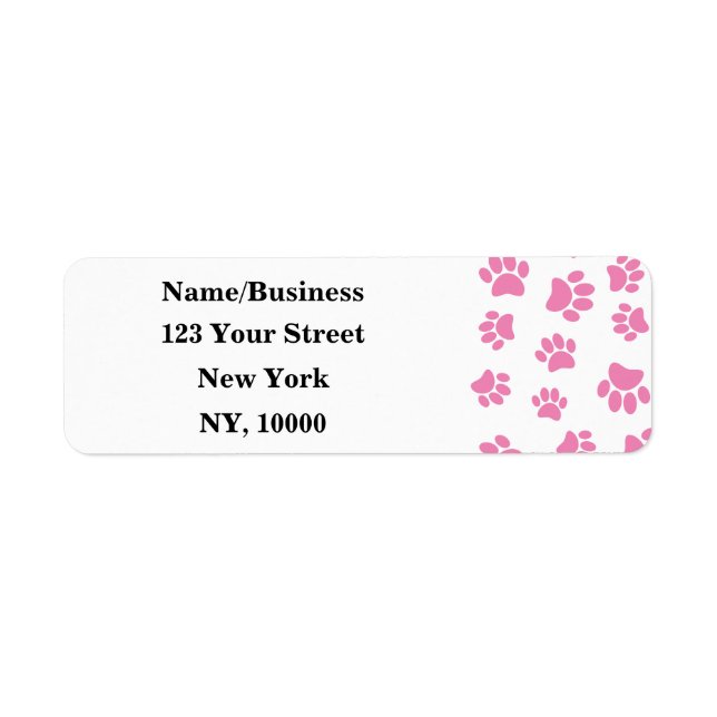 Hunde lieben rosa Paw Prints (Vorne)