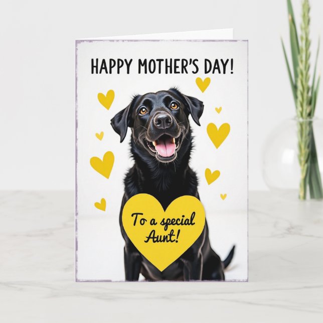 Hunde Lieben Tante Muttertag Karte (Vorderseite)