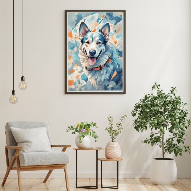 Hunde lieben Wand Art/ Blauer Ton [3/3] Poster (Von Creator hochgeladen)