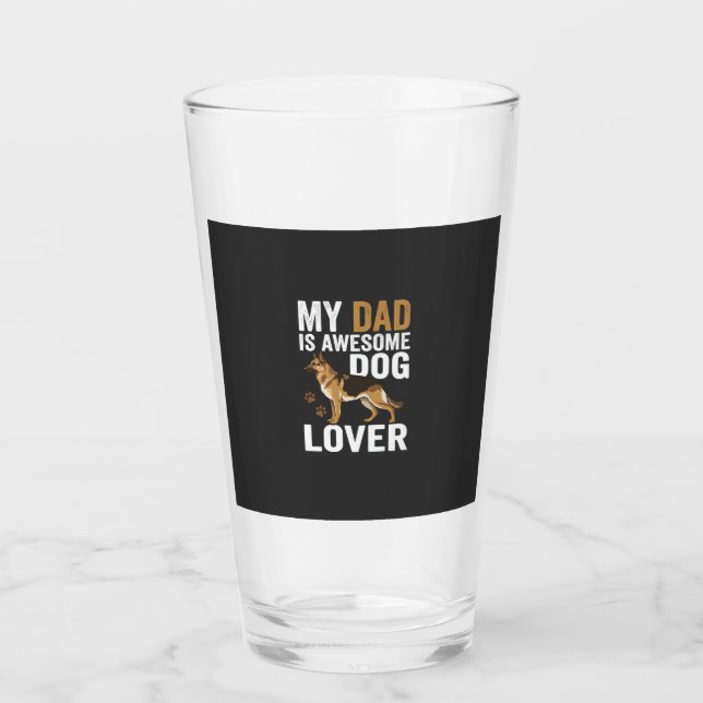 Hunde liebender Vater ist großartig Glas (Vorderseite)