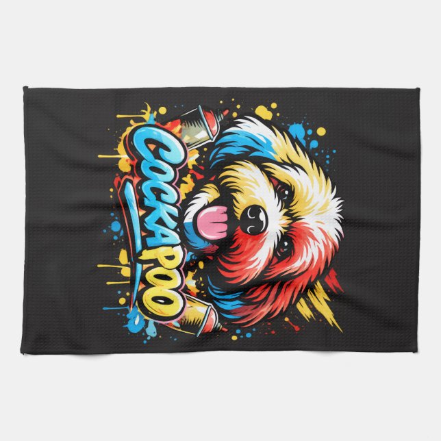 Hunde Liebhaber Cockapoo Geschenk Hundebesitzer Geschirrtuch (Horizontal)