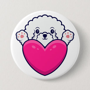 Hunde-Liebhaber-Geschenk Rettung Mom Süßer Bichon Button