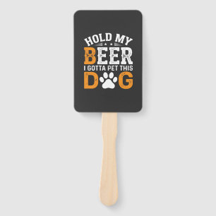 Hunde-Liebhaber halt mein Bier Fächer