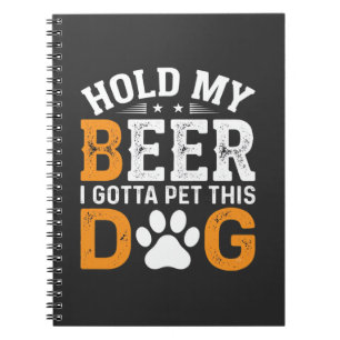 Hunde-Liebhaber halt mein Bier Notizblock