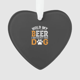 Hunde-Liebhaber halt mein Bier Ornament