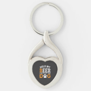 Hunde-Liebhaber halt mein Bier Schlüsselanhänger