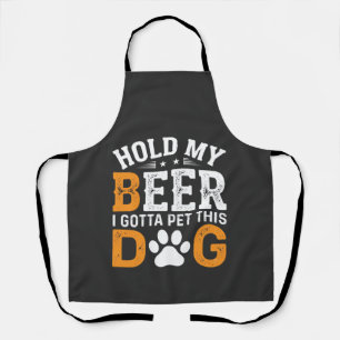 Hunde-Liebhaber halt mein Bier Schürze