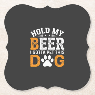 Hunde-Liebhaber halt mein Bier Untersetzer