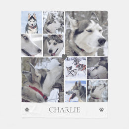 Hunde-Liebhaber Haustier-Foto-Collage Fleecedecke