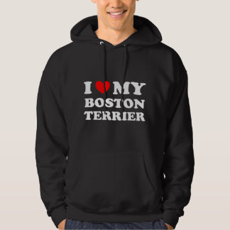 Hunde Liebhaber Herz I Liebe My Boston Terrier Hoodie