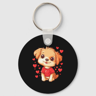 Hunde Liebhaber Herz Mädchen Welpen Valentinstag F Schlüsselanhänger