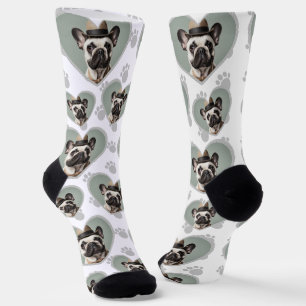 Hunde-Liebhaber-Herzrahmen Ein Foto Spaß Haustier Socken