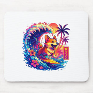 Hunde Liebhaber Japanischer Corgi Surft Große Well Mousepad