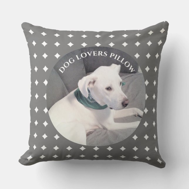 Hunde Liebhaber Kissen Foto Niedlicher Welpen Hund (Vorderseite)