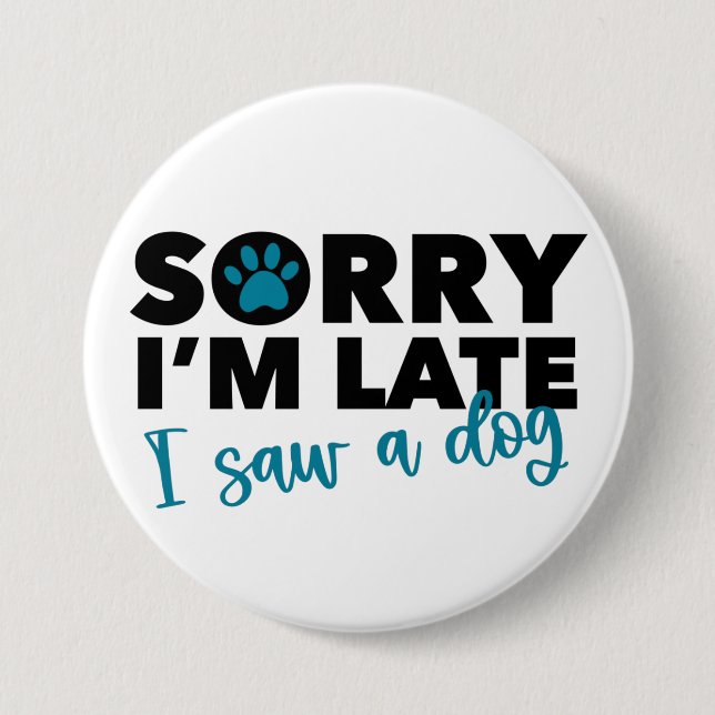 Hunde Liebhaber Lustiger Button (Vorderseite)