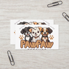 Hunde-Liebhaber "Paw Paw Pet Shop" Kissen Visitenkarte