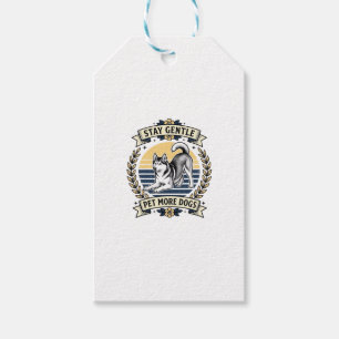Hunde-Liebhaber-Shirt Bleib sanft Streichle mehr H Geschenkanhänger