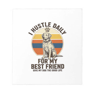 Hunde Liebhaber Shirt Vintage Gravur Hart Arbeiten Notizblock
