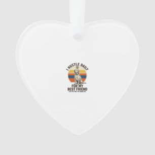 Hunde-Liebhaber-Shirt Vintage-Gravur Hart arbeiten Ornament