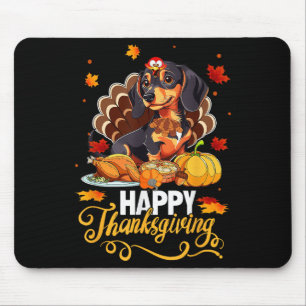 Hunde Liebhaber Süße Dachshund Truthahn Frohes Ern Mousepad