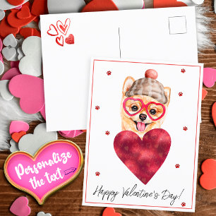 Hunde Liebhaber Valentinstag Geschenk Pomeranian Feiertagspostkarte