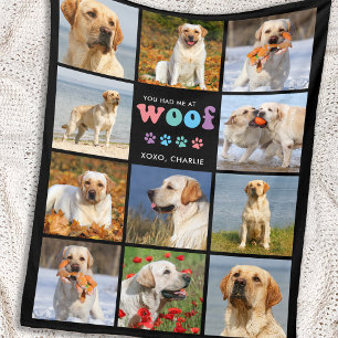 Hunde Liebhaber WOOF Benutzerdefiniert 11 Haustier Fleecedecke