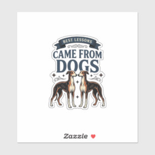 Hunde Liebhaber Zitat Vintage Gravur Hound Typogra Aufkleber