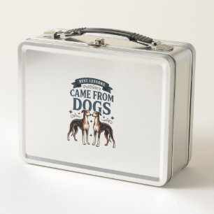 Hunde-Liebhaber-Zitat Vintage-Gravur-Hound-Typogra Metall Brotdose