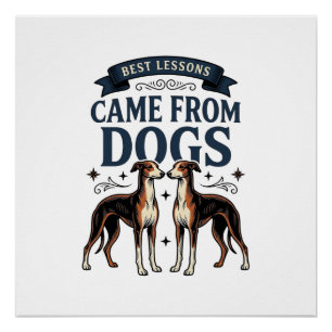 Hunde-Liebhaber-Zitat Vintage-Gravur Hound-Typogra Poster