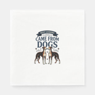 Hunde-Liebhaber-Zitat Vintage-Gravur-Hound-Typogra Serviette