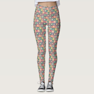 Hunde liebt Paw Prints und Herz-Leggings Leggings