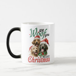 Hunde liebt Weihnachtskaffee-Tasse Verwandlungstasse