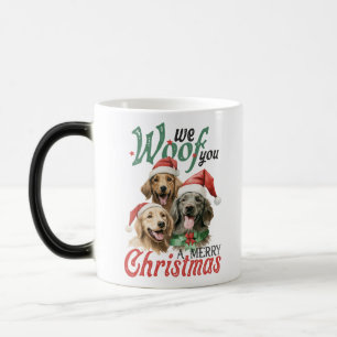 Hunde liebt Weihnachtskaffee-Tasse Verwandlungstasse