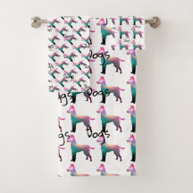 Hunde Logo Badetuch Set