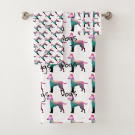 Hunde Logo Badetuch Set