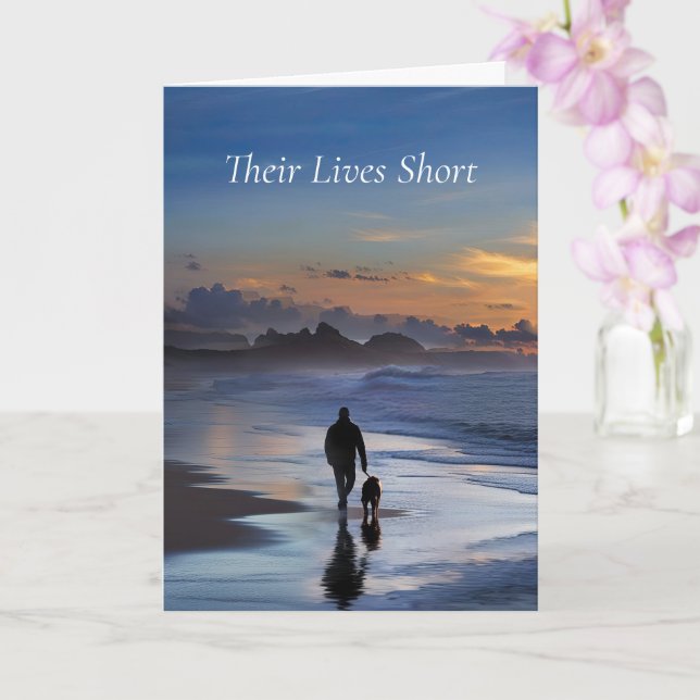 Hunde Loss Beileid Beileid Wanderhund Karte (Orchidee)