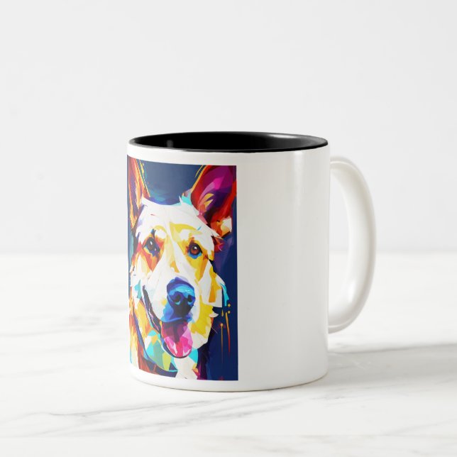 Hunde Lover-Tasse Zweifarbige Tasse (VorderseiteRechts)