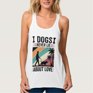 Hunde lügen nie über Liebe Vintage Spazierender Hu Tank Top