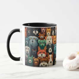 Hunde machen den farbenfrohen Coffee Cup der beste Tasse
