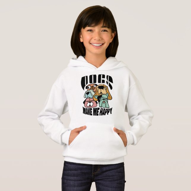 Hunde machen mich glücklich hoodie (Vorne ganz)