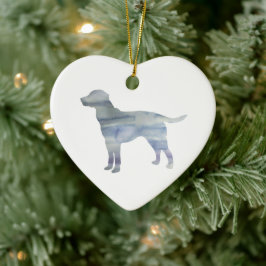 Hunde Malerei Silhouette Weihnachten Keramik Keramik Ornament