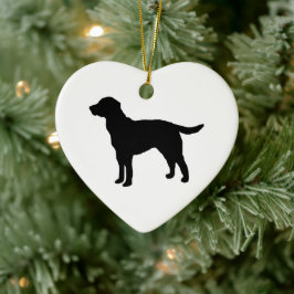 Hunde Malerei Silhouette Weihnachten Keramik Keramik Ornament