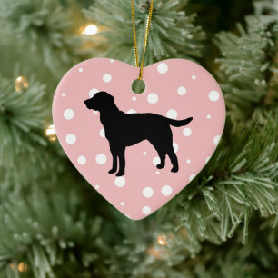 Hunde Malerei Silhouette Weihnachten Keramik Keramik Ornament