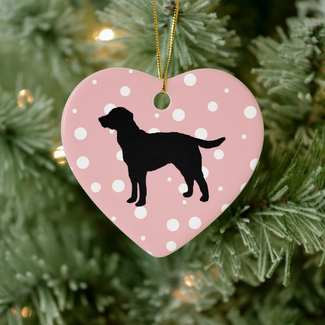 Hunde Malerei Silhouette Weihnachten Keramik Keramik Ornament (Baum)