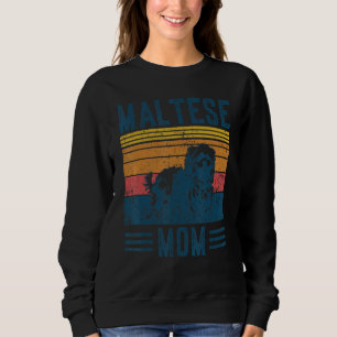 Hunde maltesische Mama Vintag maltesische Mama Sweatshirt
