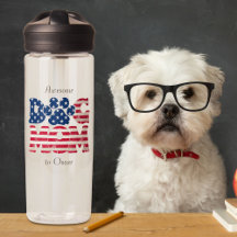 Hunde Mama American Flag Wasserflasche